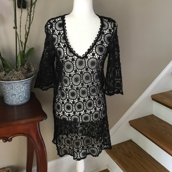 NWT Mudpie Mallory Crochet Swim Coverup small - Picture 2 of 4